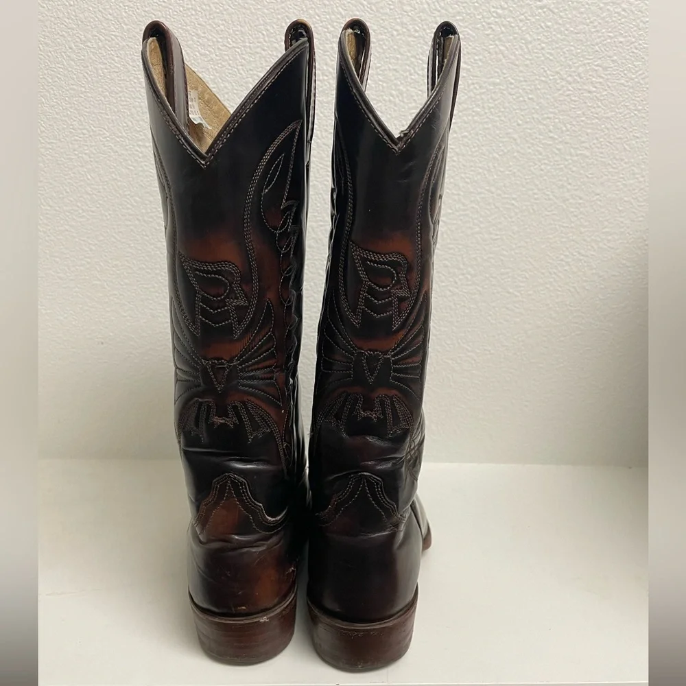 Buffalo David Bitton Brown Leather Western Cowboy Boots - Picture 2 of 16